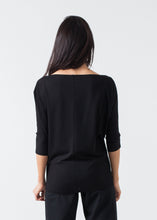 Carica l&#39;immagine nel visualizzatore di Gallery, Boat Neck Top in Black