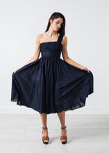 Carica l&#39;immagine nel visualizzatore di Gallery, One Shoulder Dress in Navy