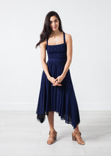 Carica l&#39;immagine nel visualizzatore di Gallery, Ruched Party Dress in Navy