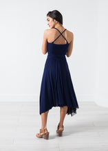 Carica l&#39;immagine nel visualizzatore di Gallery, Ruched Party Dress in Navy