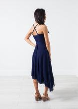 Carica l&#39;immagine nel visualizzatore di Gallery, Ruched Party Dress in Navy