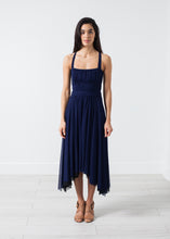Carica l&#39;immagine nel visualizzatore di Gallery, Ruched Party Dress in Navy