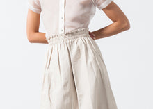 Carica l&#39;immagine nel visualizzatore di Gallery, Eulera Leather Skirt in Cream
