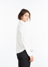 Carica l&#39;immagine nel visualizzatore di Gallery, Trim Collar Poplin Blouse in Off White
