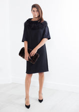 Carica l&#39;immagine nel visualizzatore di Gallery, Ostrich Plume Dress in Black