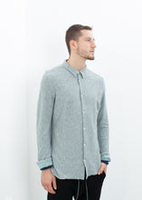 Carica l&#39;immagine nel visualizzatore di Gallery, Kasuri Jersey Button-Up in Blue Grey