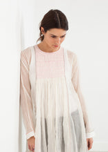 Carica l&#39;immagine nel visualizzatore di Gallery, Pink Bib Dress in White
