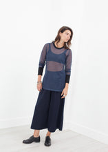 Carica l&#39;immagine nel visualizzatore di Gallery, Cuffed Mesh Tee in Navy/Black