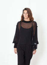 Carica l&#39;immagine nel visualizzatore di Gallery, Poet Silk Sweater in Black