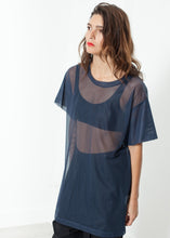 Carica l&#39;immagine nel visualizzatore di Gallery, Mesh Over Dress in Navy