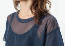 Carica l&#39;immagine nel visualizzatore di Gallery, Mesh Over Tee in Navy