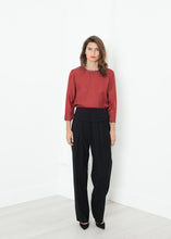 Carica l&#39;immagine nel visualizzatore di Gallery, Pleated Waistband Trouser in Black