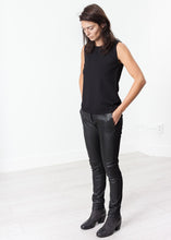 Carica l&#39;immagine nel visualizzatore di Gallery, Leather Panel Trouser in Black