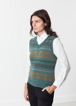 Carica l&#39;immagine nel visualizzatore di Gallery, Fair Isle Vest in Army