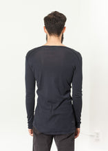 Carica l&#39;immagine nel visualizzatore di Gallery, Cotton Henley in Blue Grey