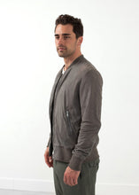 Carica l&#39;immagine nel visualizzatore di Gallery, Leather Bomber Jacket in Dust