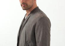 Carica l&#39;immagine nel visualizzatore di Gallery, Leather Bomber Jacket in Dust