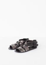 Carica l'immagine nel visualizzatore di Gallery, Wrap Sandal in Black/Steel