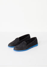 Carica l&#39;immagine nel visualizzatore di Gallery, Suede Loafers - Black/Blue