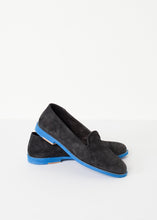 Carica l&#39;immagine nel visualizzatore di Gallery, Suede Loafers - Black/Blue