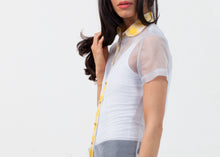 Carica l&#39;immagine nel visualizzatore di Gallery, Sheer Button-Up Blouse in Pale Blue