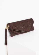 Carica l&#39;immagine nel visualizzatore di Gallery, Roxanne Leather Clutch in Brown
