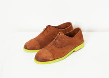 Carica l&#39;immagine nel visualizzatore di Gallery, Suede Oxford in Natural/Lime